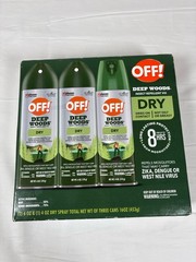 OFF! Deep Woods Insect Mosquito Repellent Dry Touch VIII-3 Pack (6 OZ x2 + 4 OZ)