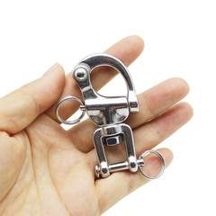 2 PCS Snap Shackle Quick Release 316 Stainless Steel Jaw Swivel Heavy Duty