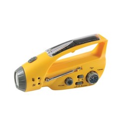 Hurricane Emergency Solar / Hand Crank RADIO & FLASHLIGHT Cell Phone Charger