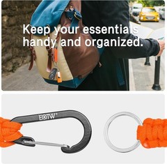 Paracord Keychain for Men Women Paracord Carabiner Backpack Keychain with