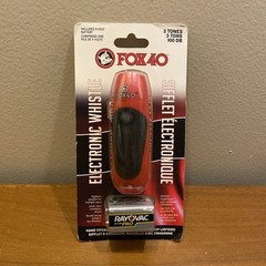 Fox 40 Electronic Whistle With Wrist Loop Lanyard And 9 Volt Battery Red New