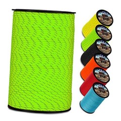 Type III Paracord 550 Paracord 7 Strand – 4mm – 50 Feet Reflective Neon Green