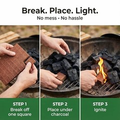 Fire Starter Cubes for Grills: Natural Fire Starters Blocks – Quick 144 pcs