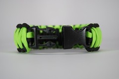550 Paracord Survival Bracelet King Cobra Black/Lime «Made in the USA»
