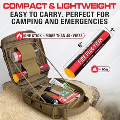 Dextreme Fire Plug Titan – Survival Starting Tinder, 1 Stick, Orange