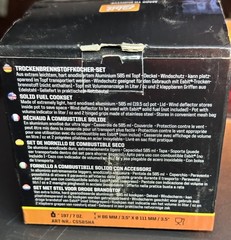Esbit Kocher-set Cook Camping Backpacking Stove Burner OPEN BOX NEW CS585HA