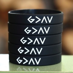 Set of God is Greater than the Highs and Lows Wristbands – Silicone Bracelets