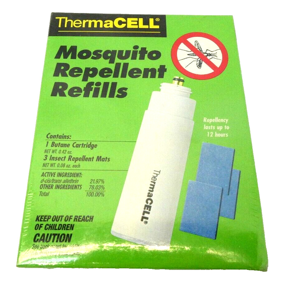 New Thermacell Mosquito Repellent Refills 1 Butane Cartridge 3 Repellent Mats