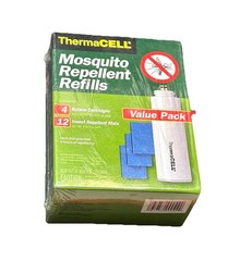 New Thermacell Mosquito Repellent Appliance Refill R4 4 Cartridge 12 Mat 48 Hour