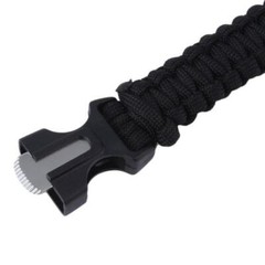 Paracord Bracelet with Fire Starter | Black Outdoor Survival Outdoor Camping