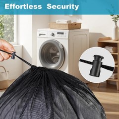 EyvirQic 3 Pack Large Mesh Laundry Bag, 24 x 36 Inch Wash Large, black