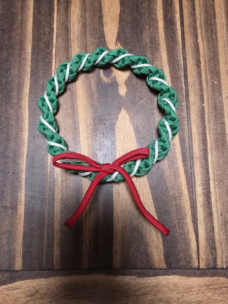 Paracord key fobs, crosses, bracelets, Christmas wreaths