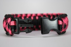 550 Paracord Survival Bracelet King Cobra Black/Pink/Rosa Noche Made in the USA