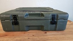 Military Plastic Weather Proof Hard Case 22x21x7 Hinged Lid Hardigg Pelican