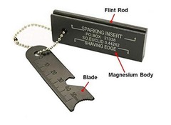 Magnesium Flint Fire Starter, Survival Fire Blocks with Striker for