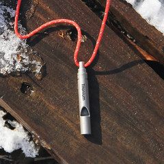 Titanium Emergency Whistle with Lanyard Outdoor Camping Exploring Portable Loud