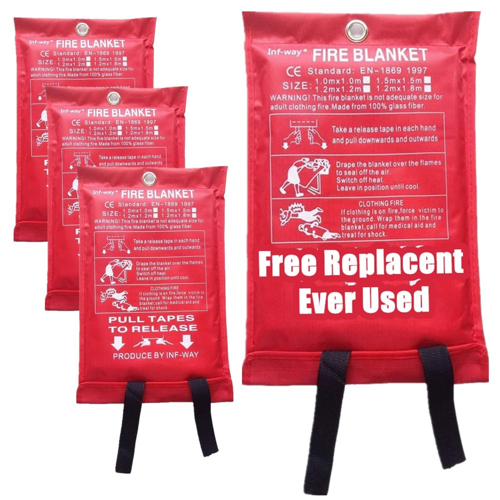 Inf-way Fire Blanket, 39.3»*39.3» Fiberglass S 39.3»x39.3», White