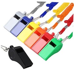 7 Pack Whistles, Coaches Whistles with Lanyard Sports Whistle Loud Multicolor