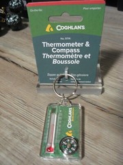 Coghlan’s Thermometer & Compass Key Chain Compact Lightweight Survival 9714