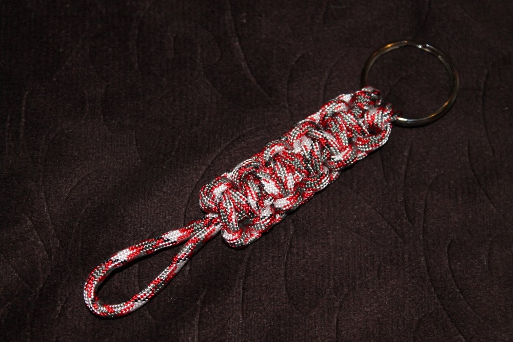 New Paracord Keychain – red camo #R8