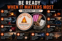 The Fire Puck – Emergency Fire Starting Kit – Pocket Sized Survival Kit – Camp