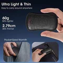 Hand Warmer Electric Set of 2 6000mAH Battery Rechargeable Pocket Warmer Outdoor C623