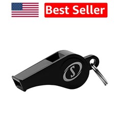 High-Quality Black Sports Whistle with Lanyard for Referees – Unisex & Versatile