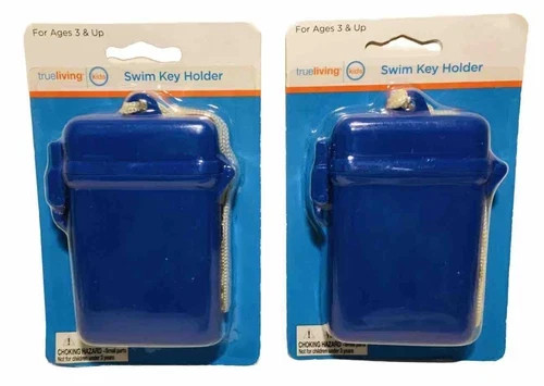 2x Money ID Key Holder Plastic Case Swim Beach Lake Boat Water Sports with Cord