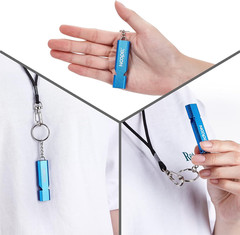 Emergency Whistles Lifeguard Safety Whistle with Lanyard and Keychain for Outdoo