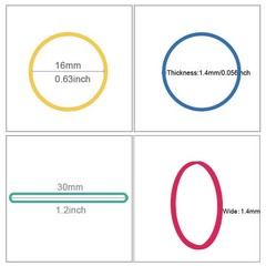 Foshine Rubber Bands Small Mini Elastic Band Yellow Blue Green Multicolour