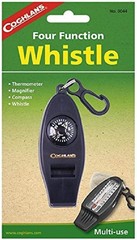 Coghlan’s Four Function Whistle Thermometer Magnifier and Compass Assorted Color