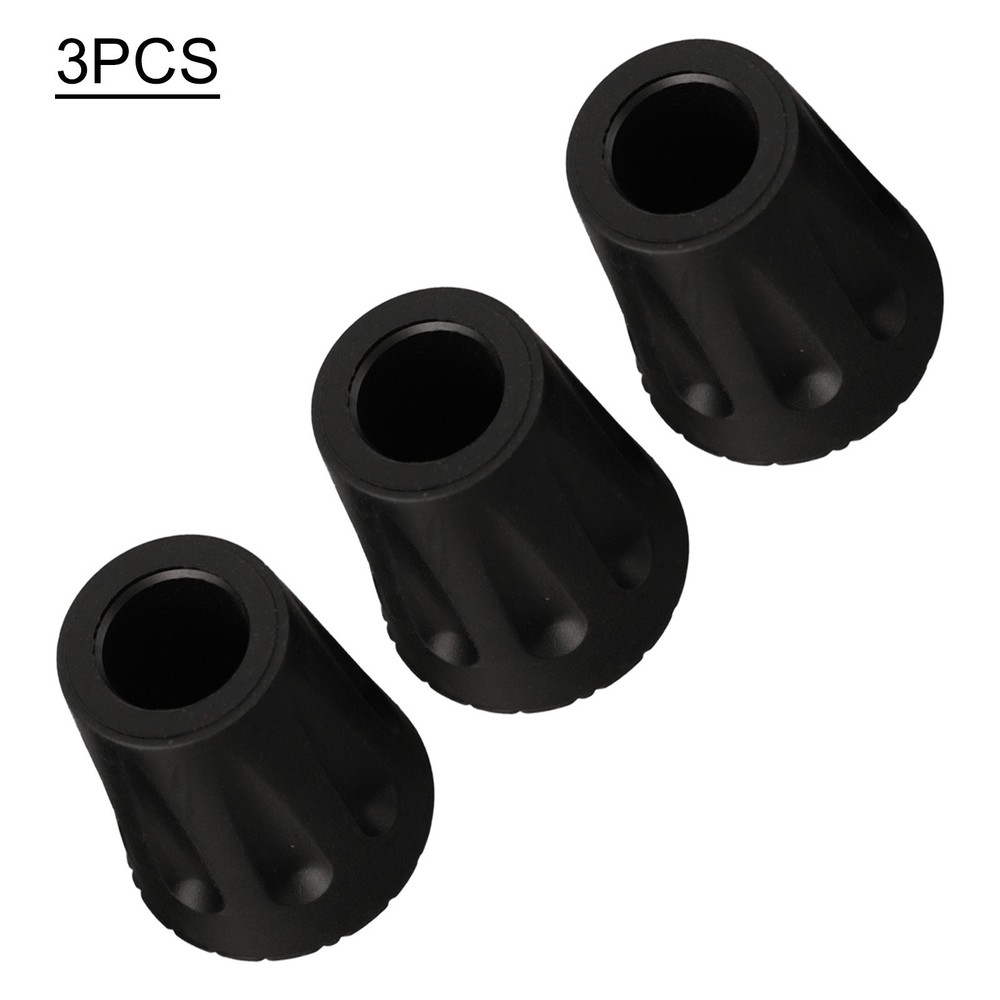 Trekking Pole Tips Replacement Long Lasting Rubber Feet (3pcs) for Hiking Poles