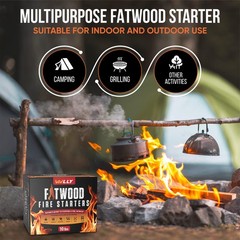 Fatwood Fire Starter Sticks 10 lb – 100% Natural, Resin-Rich Kindling for Fir…