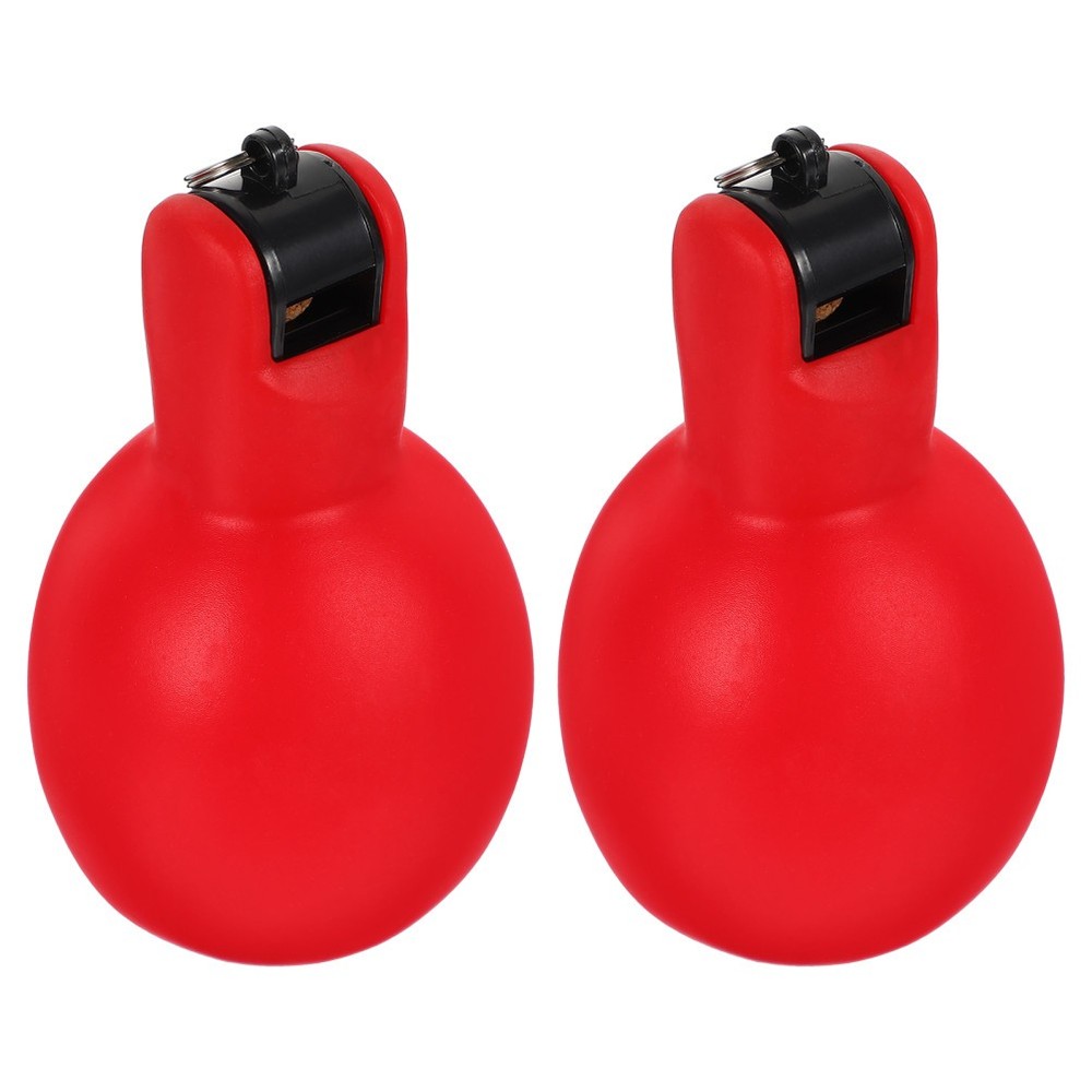 2 Pcs Portable Hand Squeeze Whistle PVC Material Outdoor Survival Camping