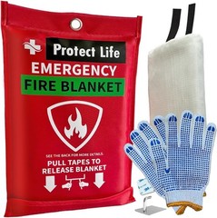 Protect Life Saving Fire Blanket (Pack of 1), 1)