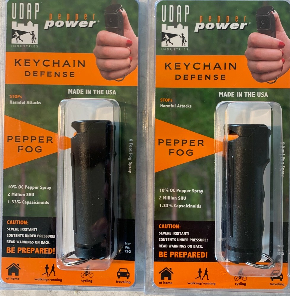 2 UDAP Pepper Spray Keychains By Makers Of Bear Spray