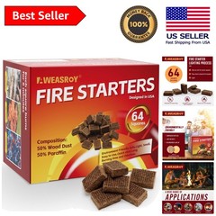 Water Resistant Fire Starter Squares – Quick Ignition for Indoor and Outdoor Use