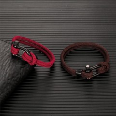 Survival Bracelet for Men Women U Shape Emergency Paracord Rope 316L Buckle