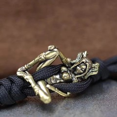 Brass Knife Bead DIY Paracord Lanyard Pendant Rope Bracelet Charm Accessory