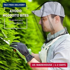 Sintege 12 Pcs Mosquito Head Net Mesh for Hiking & Outdoors, Bug Face Netting Ov