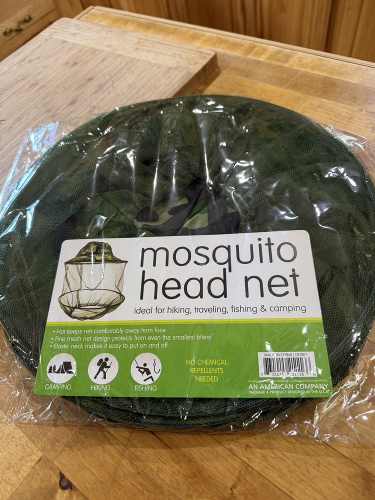 Mosquito Head Net Qty Of 2 In Package Green Camouflage