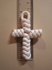 Handcrafted Crosses USA Made Nylon 550 Paracord Key Chains Solid Color Variety