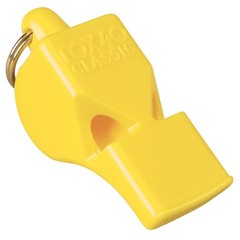 Fox 40 Classic Safety 3-Chamber Pealess Whistle, Yellow