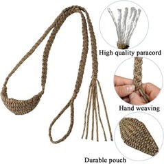 Paracord Balearic Shepherd Sling, 63 Inch Handcrafted Braided Slingshot, Roma…