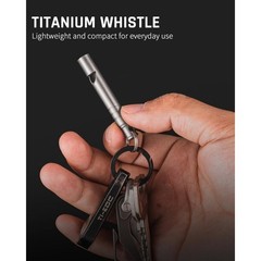 Titanium Emergency Safety Whistle 120dB Loud Outdoor Survival Whistle with