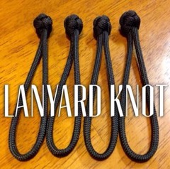 (12-Pack) Black Variety Pack 3″ Zipper Pulls 550 Paracord Keychain Extender Fob