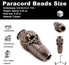 Paracord Beads with Hole, Suitable for Survival Knife Lanyard, Keychains, Zipper