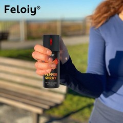 1/2/3/4/5 Bottle Feloiy Black Flip Top Safety Lock Pepper Spray For Self Defense