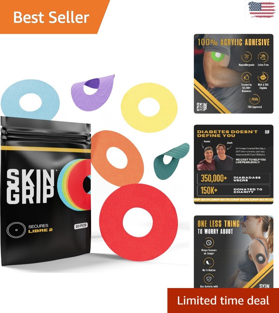 4-Way Stretch Freestyle Libre Patches – Waterproof, Sweatproof & 20 Count Pack