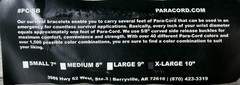 Paracord Survival Bracelet 5/8″ Curved Buckle Black 10″ XLarge #PCSB Made in USA